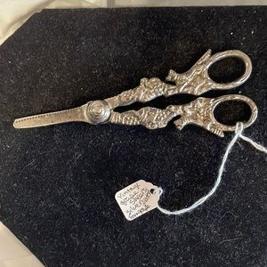 Vintage Shears Grape and Fox Design. Silver Plate